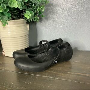 Crocs Alice Mary Jane Shoes Size 9 Women’s Solid Black Workwear